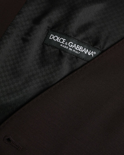 Dolce & Gabbana Brown Wool Waistcoat Dress Formal Vest