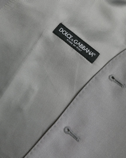Dolce & Gabbana Light Gray Wool Formal Dress Waistcoat Vest
