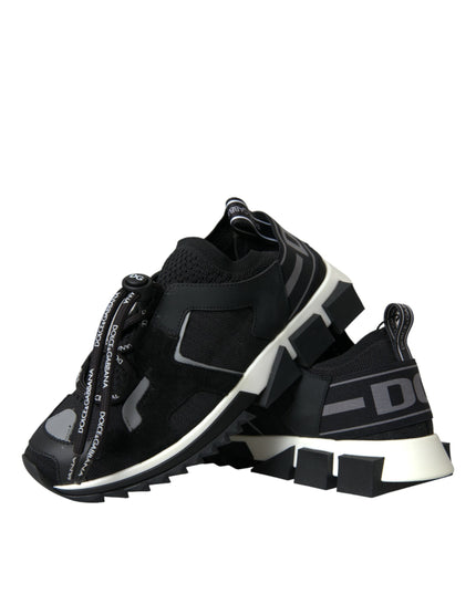 Dolce & Gabbana Black Mesh Sorrento Trekking Sneakers Shoes