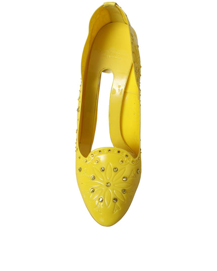 Dolce & Gabbana Yellow Crystal CINDERELLA Heels Pumps Shoes