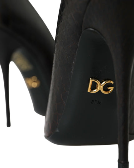 Dolce & Gabbana Multicolor Exotic Leather Heels Pumps Shoes