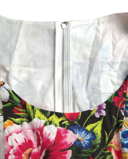 Dolce & Gabbana Multicolor Patchwork Cotton Aline Mini Dress