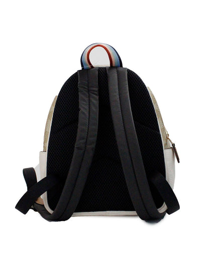 COACH Mini Court Signature Pear Motif Shoulder Backpack Bookbag Bag Chalk Taffy