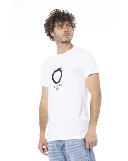 Trussardi Beachwear White Cotton T-Shirt