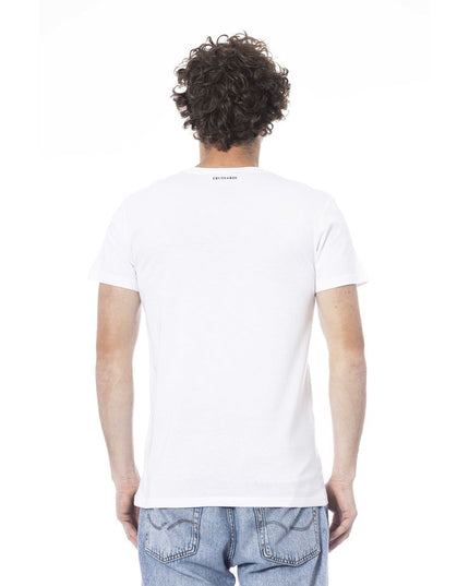 Trussardi Beachwear White Cotton T-Shirt