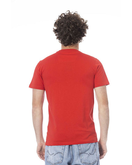 Cavalli Class Red Cotton Men T-Shirt
