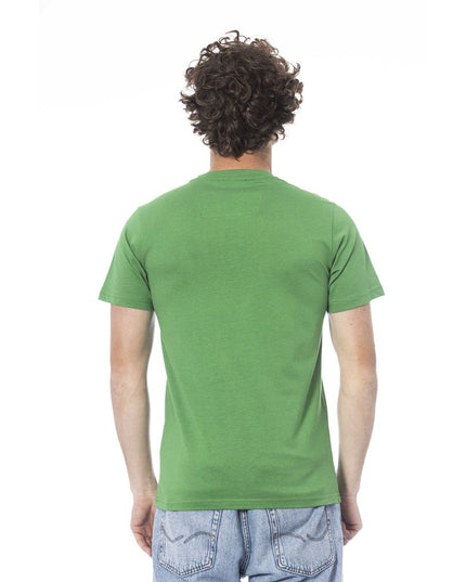 Cavalli Class Green Cotton Men T-Shirt