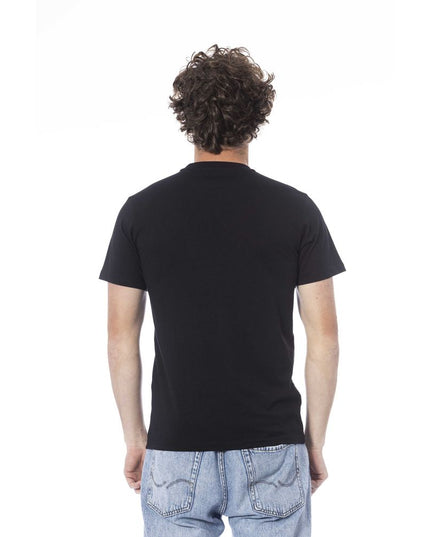 Cavalli Class Black Cotton Men T-Shirt