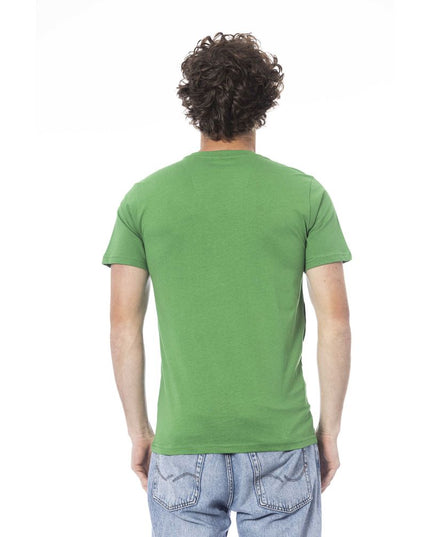 Cavalli Class Green Cotton Men T-Shirt