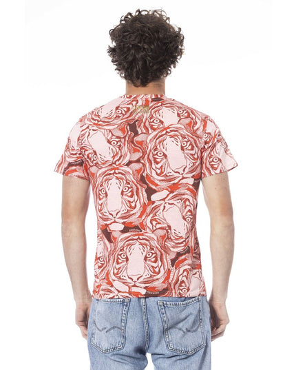 Cavalli Class Red Cotton Men T-Shirt