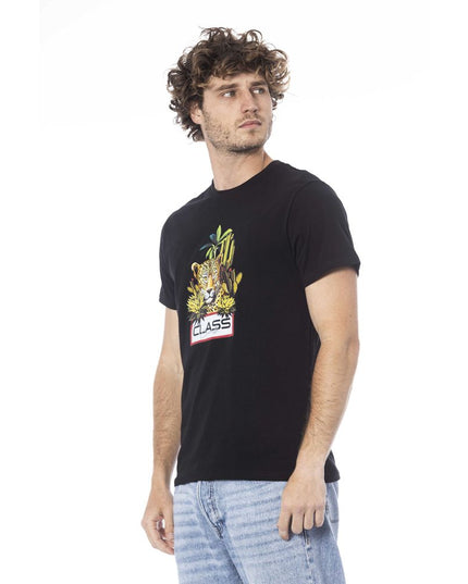 Cavalli Class Black Cotton Men T-Shirt