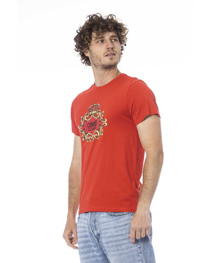 Cavalli Class Red Cotton Men T-Shirt
