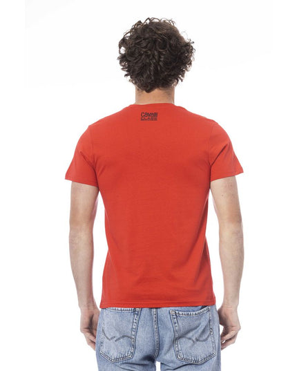 Cavalli Class Red Cotton Men T-Shirt