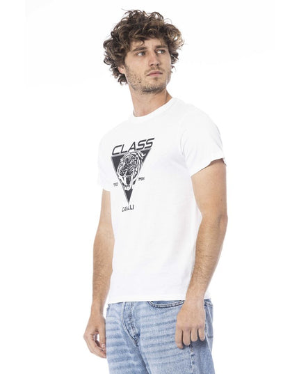 Cavalli Class White Cotton Men's T-Shirt
