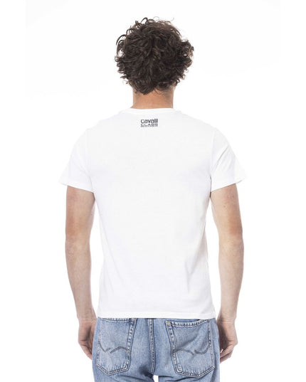 Cavalli Class White Cotton Men's T-Shirt