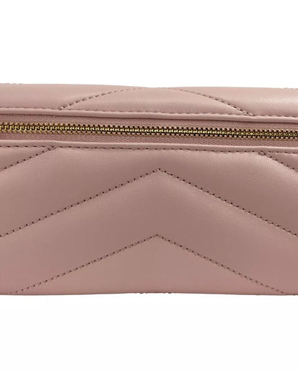 Michael Kors Jet Set Travel Large Quilted Leather Trifold Wallet Powder Blush