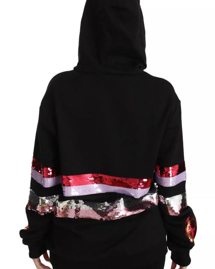 Dolce & Gabbana DG Sequined Hooded Pullover Sweater