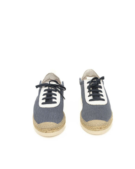 Cerruti 1881 Blue Calfskin Men Sneaker