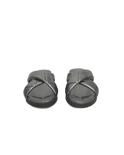 Cerruti 1881 Gray Lambskin Women Sandal