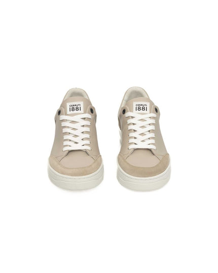 Cerruti 1881 Beige Cowhide Women Sneaker