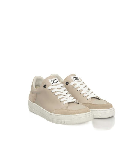 Cerruti 1881 Beige Cowhide Women Sneaker