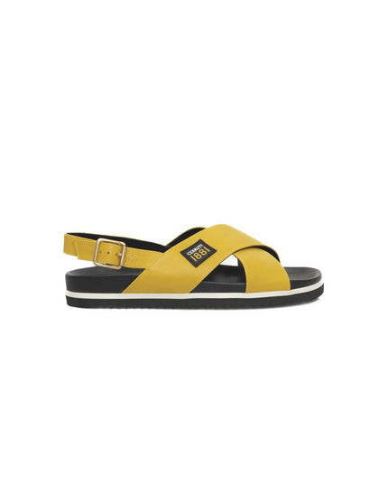 Cerruti 1881 Yellow Calfskin Women Sandal