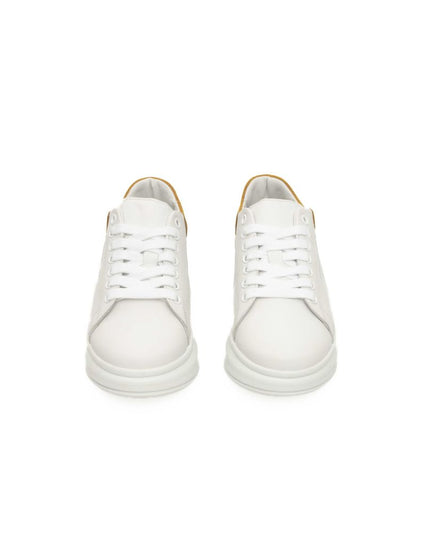 Cerruti 1881 White Cowhide Women Platform Sneaker