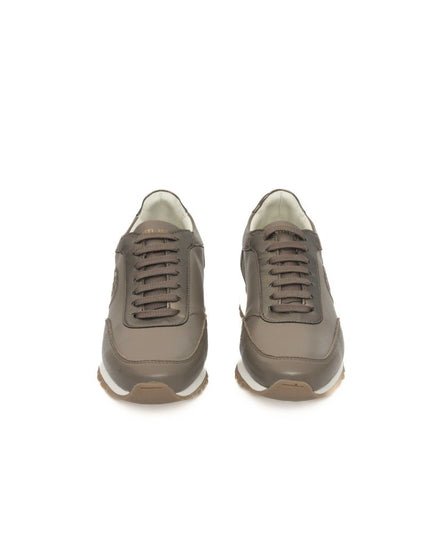 Cerruti 1881 Beige Cowhide Women Sneaker