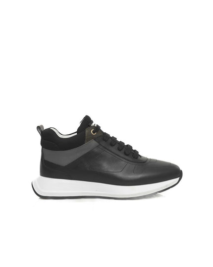 Cerruti 1881 Black Leather Women Sneaker