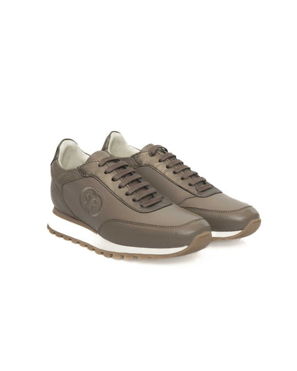 Cerruti 1881 Beige Cowhide Women Sneaker