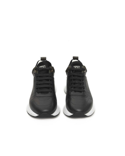 Cerruti 1881 Black Leather Women Sneaker
