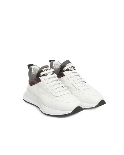 Cerruti 1881 White Leather Women Sneaker