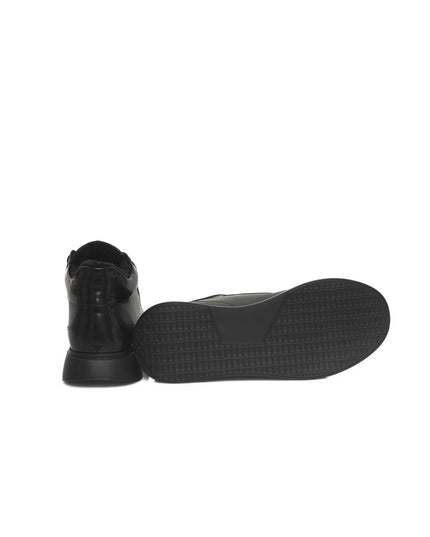 Cerruti 1881 Black Leather Women Sneaker
