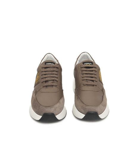 Cerruti 1881 Beige Cowhide Women Sneaker