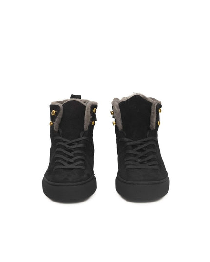 Cerruti 1881 Black Cowhide Women High Sneaker