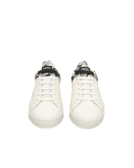 Cerruti 1881 White Calfskin Men Sneaker