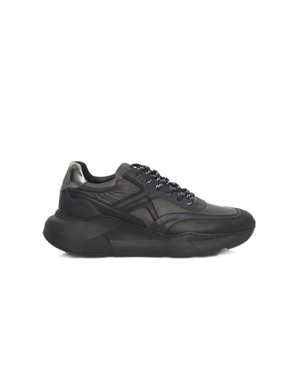 Cerruti 1881 Blue Cowhide Men Sneaker