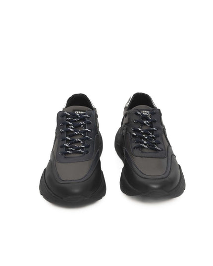 Cerruti 1881 Blue Cowhide Men Sneaker