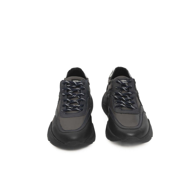 Cerruti 1881 Blue Cowhide Men Sneaker