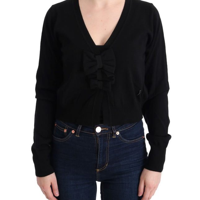 MARGHI LO' Black Wool Blouse Sweater