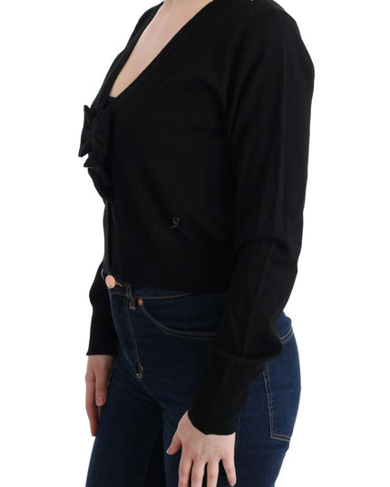 MARGHI LO' Black Wool Blouse Sweater