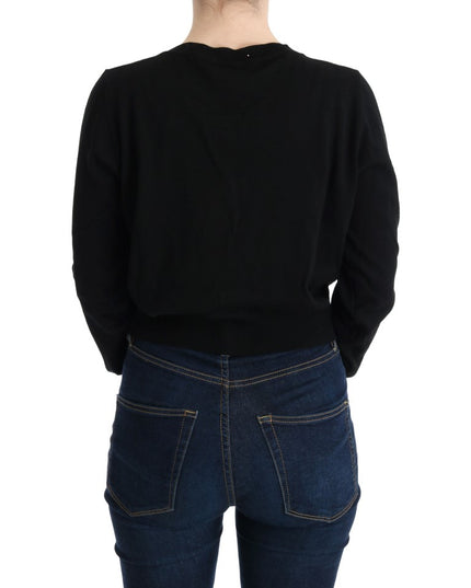 MARGHI LO' Black Wool Blouse Sweater