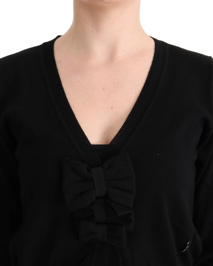 MARGHI LO' Black Wool Blouse Sweater