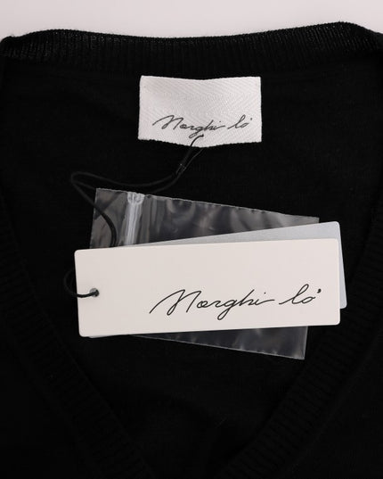 MARGHI LO' Black Wool Blouse Sweater