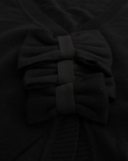 MARGHI LO' Black Wool Blouse Sweater