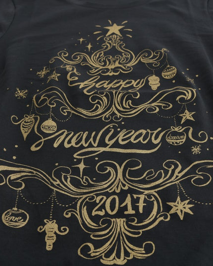 Dolce & Gabbana Gray Cotton 2017 Motive T-Shirt