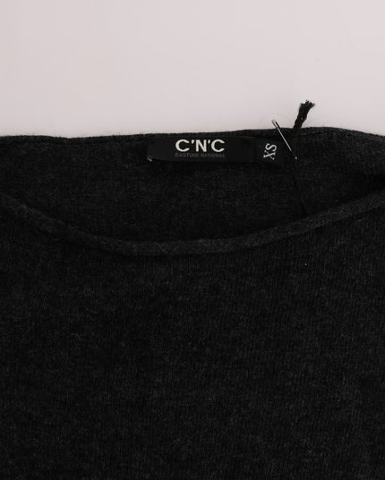 Costume National Gray Viscose Knitted Sweater