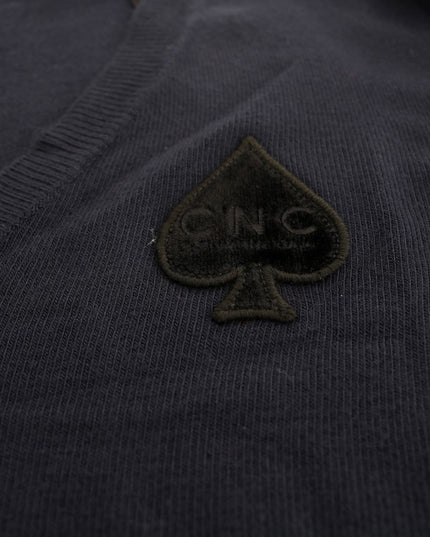 Costume National Blue V-neck Viscose Sweater