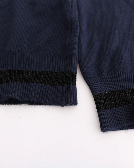 Costume National Blue V-neck Viscose Sweater