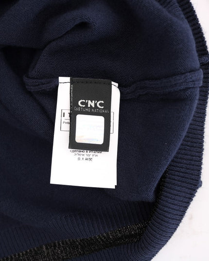 Costume National Blue V-neck Viscose Sweater